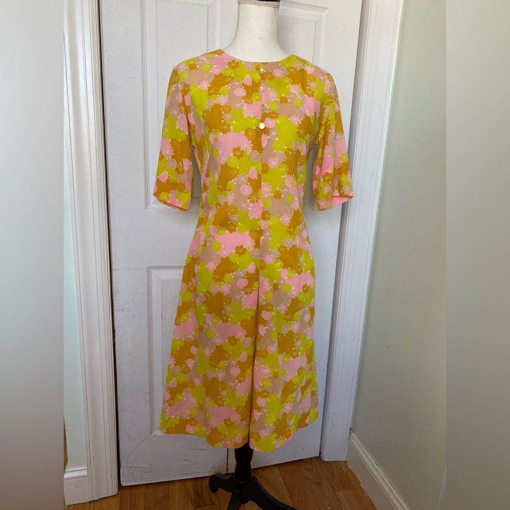 1960s Coquette Flower Power Miss Smith Brand Baby Doll Dress